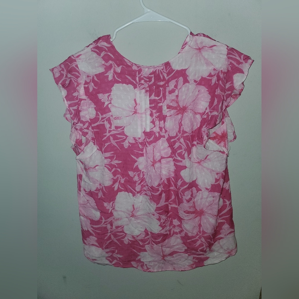 Cynthia Rowley Cream Ruffled Blouse - Picture 3 of 3